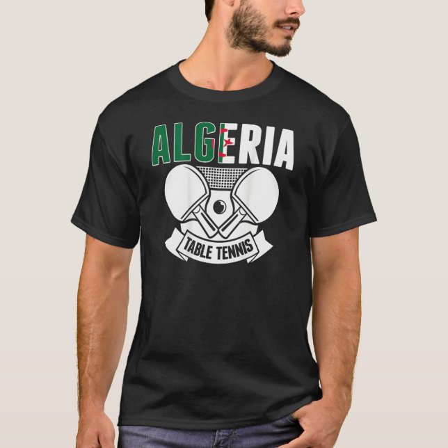 Camiseta Algeria Table Tennis  Support Algerian Ping Pong T (Frente)