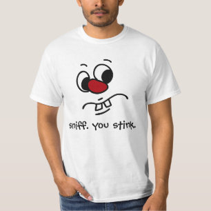 Camiseta Algo cara fedido mal-humorada