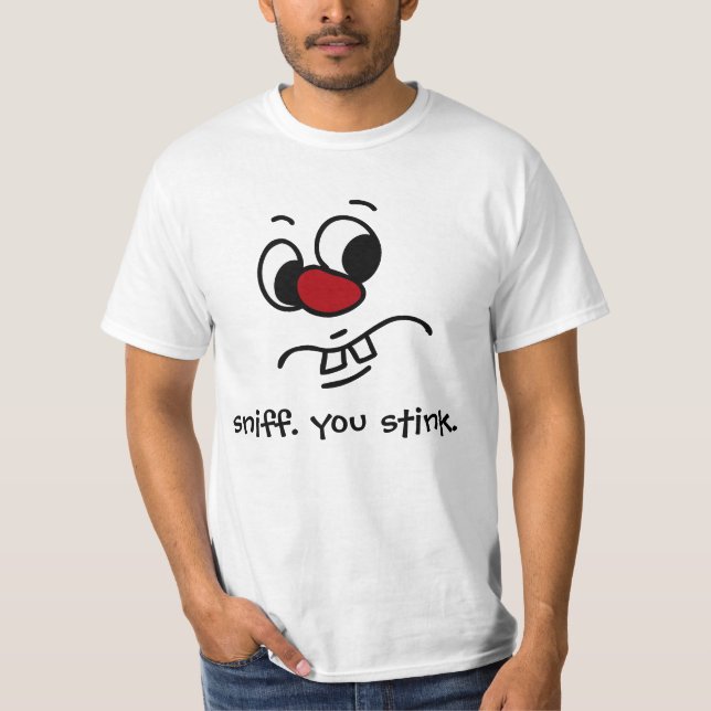Camiseta Algo cara fedido mal-humorada (Frente)