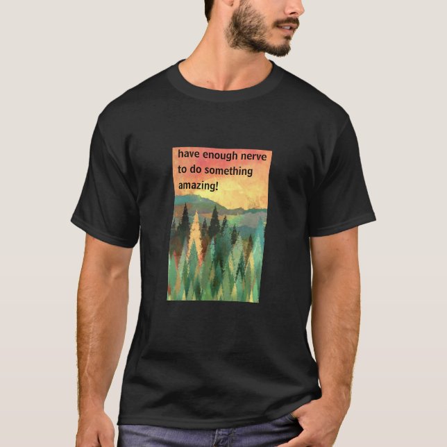 Camiseta Algo Incrível (escuro) (Frente)
