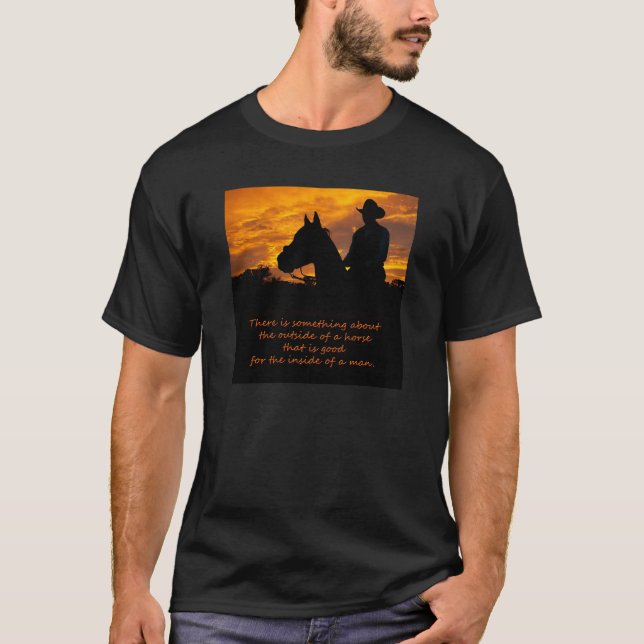Camiseta Algo sobre o exterior de um cavalo (Frente)