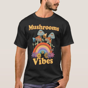 Camiseta Algodão-Cinto-Cinto-Cogumelo Alto-Vibe Mushroo