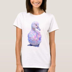 Camiseta Algodão Doce Iridescente Sonhador Pastel Mulheres