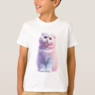 Camiseta Algodão Doce Pastel Crianças Dobrados Escocês
