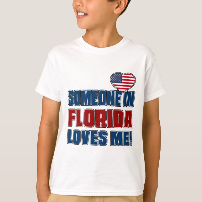 CAMISETA ALGUÉM AMA-ME EM FLORIDA (Frente)