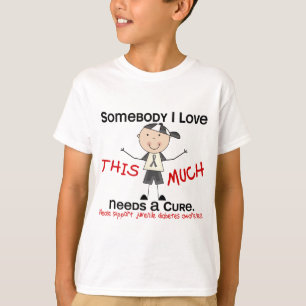 Camiseta Alguém amor de I - diabetes juvenil (menino)