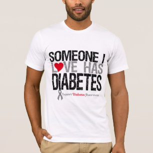 Camiseta Alguém amor de I tem o diabetes