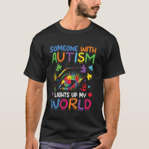 Camiseta Alguém Com Autismo Ilumina Meu Mundo Puzzle