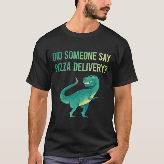 Camiseta Alguém Diga Entrega De Pizza. (Frente)