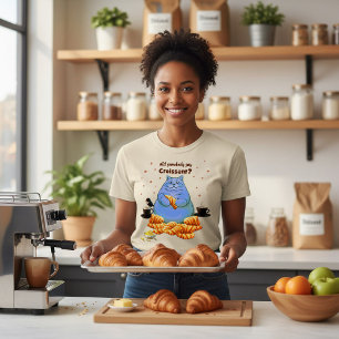 Camiseta Alguém Disse Croissant Gato Gordo