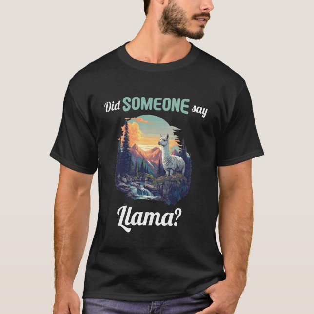 Camiseta Alguém disse Llama Llamas Llama (Frente)