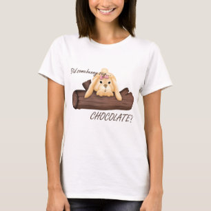 Camiseta Alguém disse que CHOCOLATE Ladie é uma manga longa