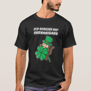Camiseta Alguém Disse Shenanigans Shamrock Rua Patrick Rua