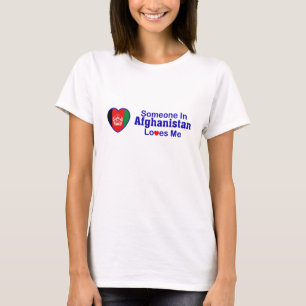 Camiseta Alguém em Afeganistão ama-me