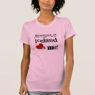 Camiseta Alguém em Islândia ama-me