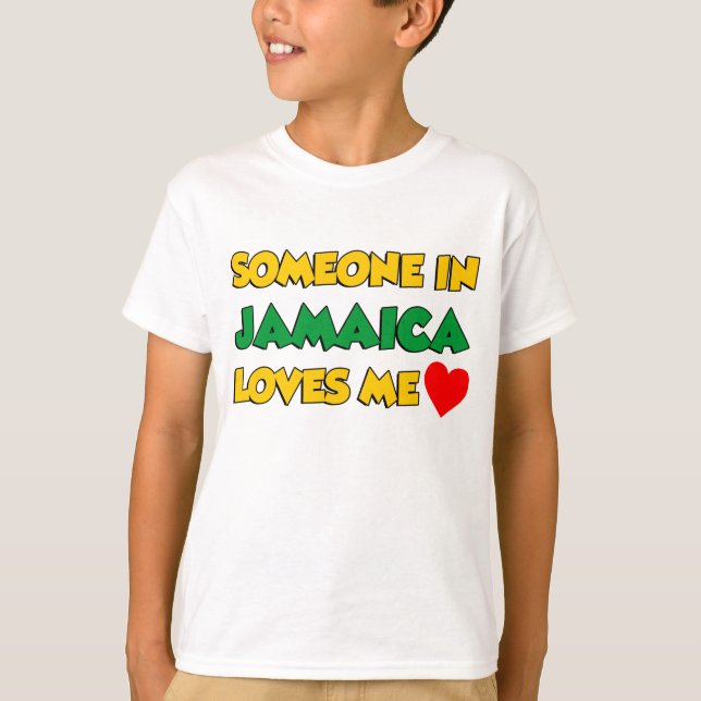 Camiseta Alguém em Jamaica ama-me (Frente)