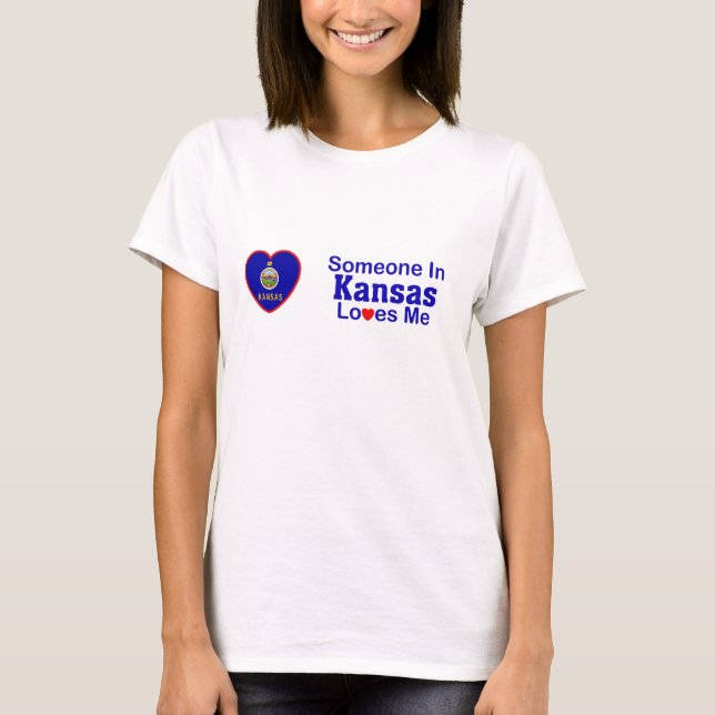 Camiseta Alguém em Kansas ama-me (Frente)