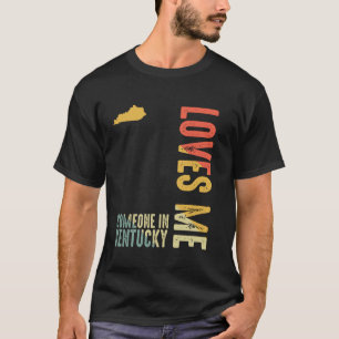 Camiseta Alguém Em Kentucky Me Ama O Estado De Retrô Clássi