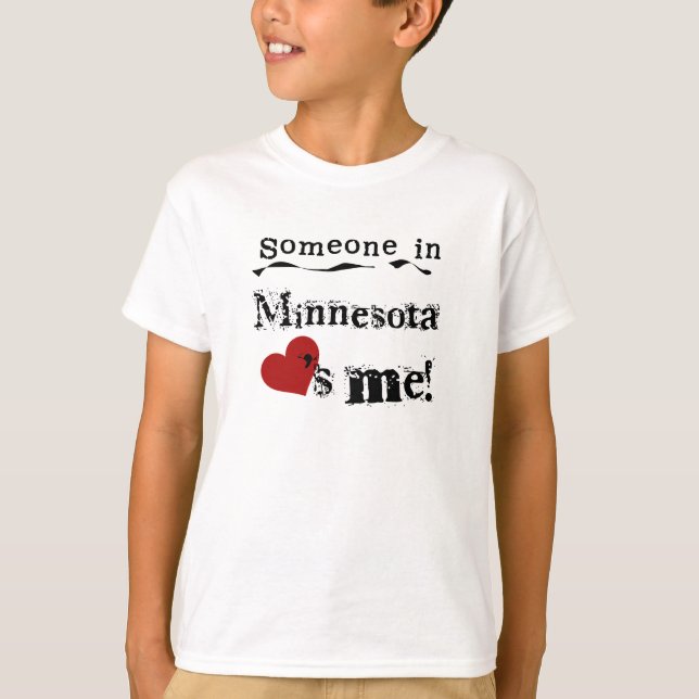 Camiseta Alguém em Minnesota ama-me (Frente)