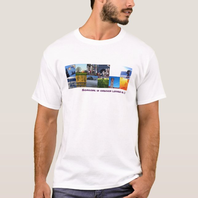 Camiseta Alguém em oregon ama-me (Frente)