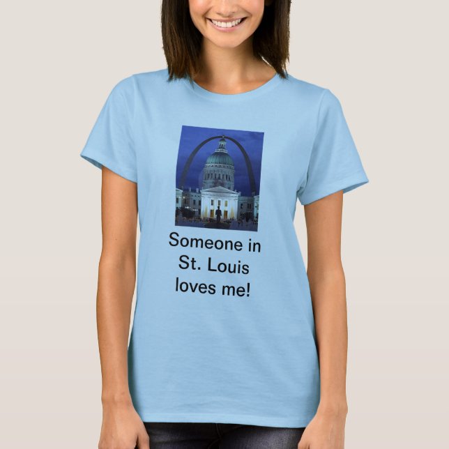 Camiseta Alguém em St Louis ama-me t-shirt (Frente)