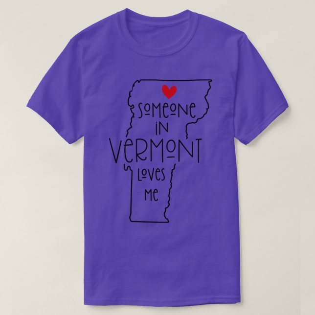 Camiseta Alguém Em Vermont Me Ama (Frente do Design)