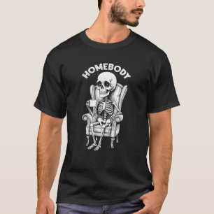 Camiseta Alguém Engraçado Indoorsy Skeleton Introduziu Shy