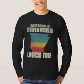 Camiseta Alguém No Arkansas Me Ama Retro Land Map State