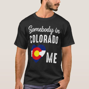 Camiseta Alguém No Colorado Denver Map Flag Co Souvenir M