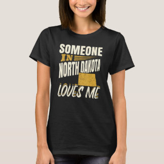Camiseta Alguém no Dakota do Norte Me Ama