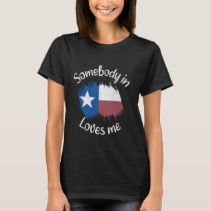 Camiseta Alguém No Texas Me Ama Bandeira do Texas Estado do