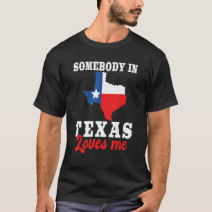 Camiseta Alguém No Texas Me Ama Na Bandeira Do Texas