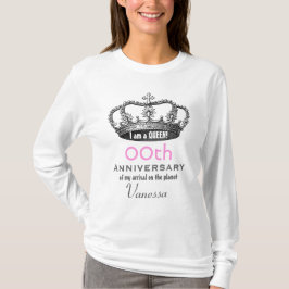 Camiseta Algum aniversário do aniversário do ano da rainha