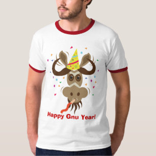 Camiseta Algum ano do Gnu de Stuff_Partier Gnu_Happy do