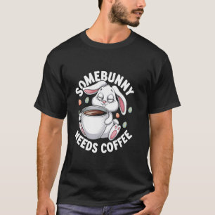 Camiseta Algum coelhinho Precisa de Chocolate de Ovo de Pás
