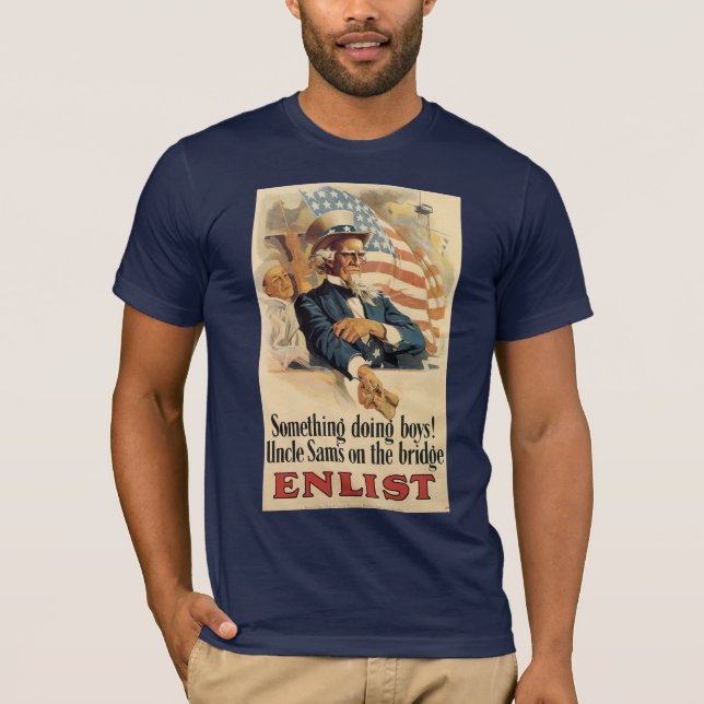 Camiseta Alguma coisa está fazendo rapazes (Frente)