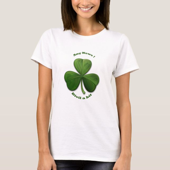 Camiseta Alguma Notícia Diabo Um Pouco. (Frente)