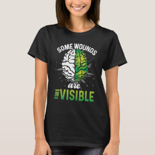Camiseta Algumas Feridas São Invisíveis Conscientização sob