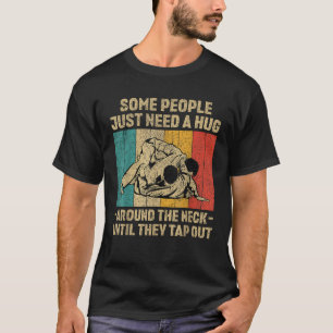 Camiseta Algumas Pessoas Precisam De Um Hug Vintage BJJ Bra