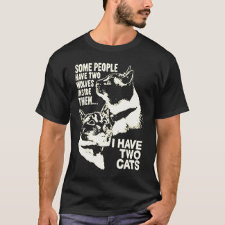Camiseta algumas pessoas têm dois lobos dentro delas eu ten