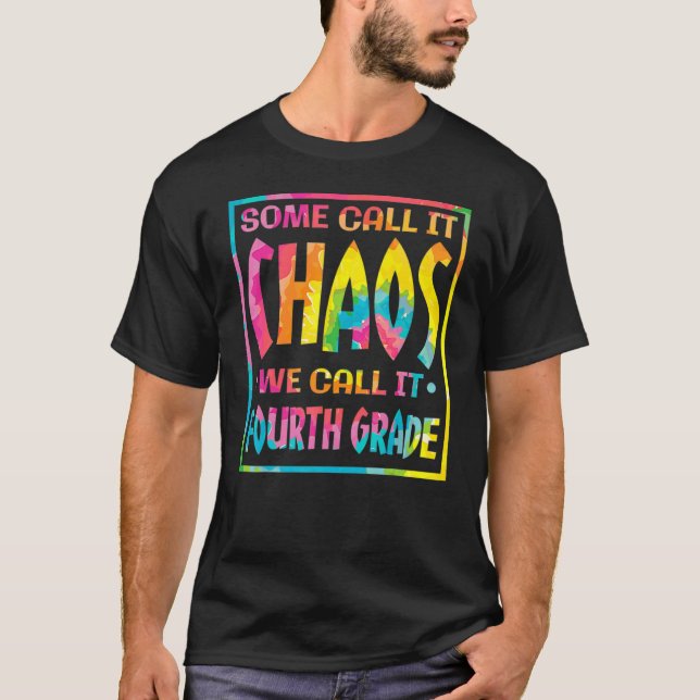 Camiseta Alguns Chamam De Caos Chamamos De Professora Do Qu (Frente)