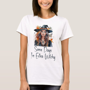 Camiseta Alguns dias eu sou muito bruxa, Halloween engraçad
