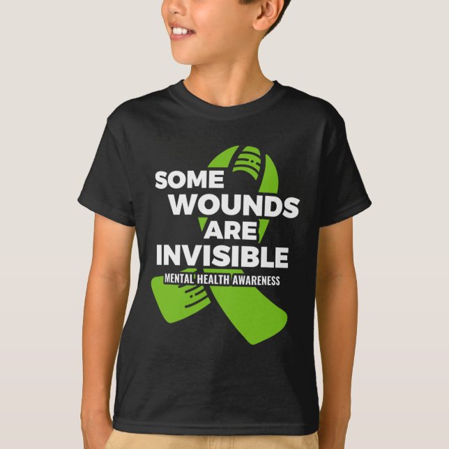 Camiseta Alguns ferimentos Invisíveis de Sentido Mental de  (Frente)