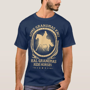 Camiseta Alguns vovôs do Knit Real Vovó Cavalos Cavalos T