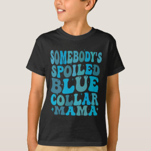 Camiseta Algures Malditos Colarinho Azul Mãe Groovy Mãe Mot