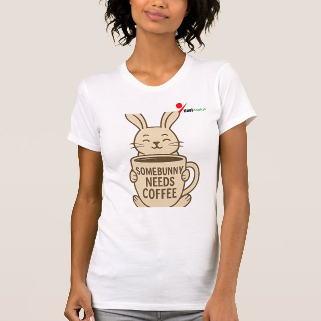Camiseta Algures Precisa De Café (Frente)
