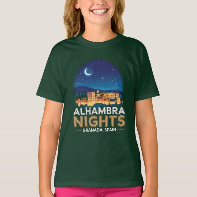 Camiseta Alhambra Nights - Granada Espanha (Frente)