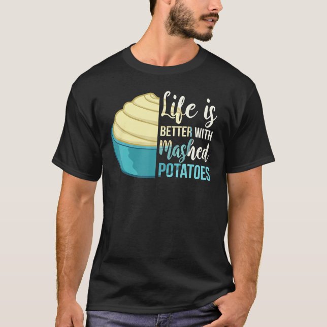 Camiseta Alho De Receita De Batata Lavado (Frente)