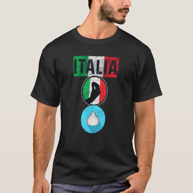 Camiseta Alho italiano Mulheres Cubra Pão de Bandeira (Frente)