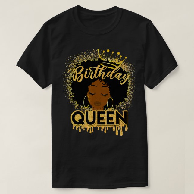 Camiseta Alho Natural Melanina Menina Negra Nascida (Frente do Design)
